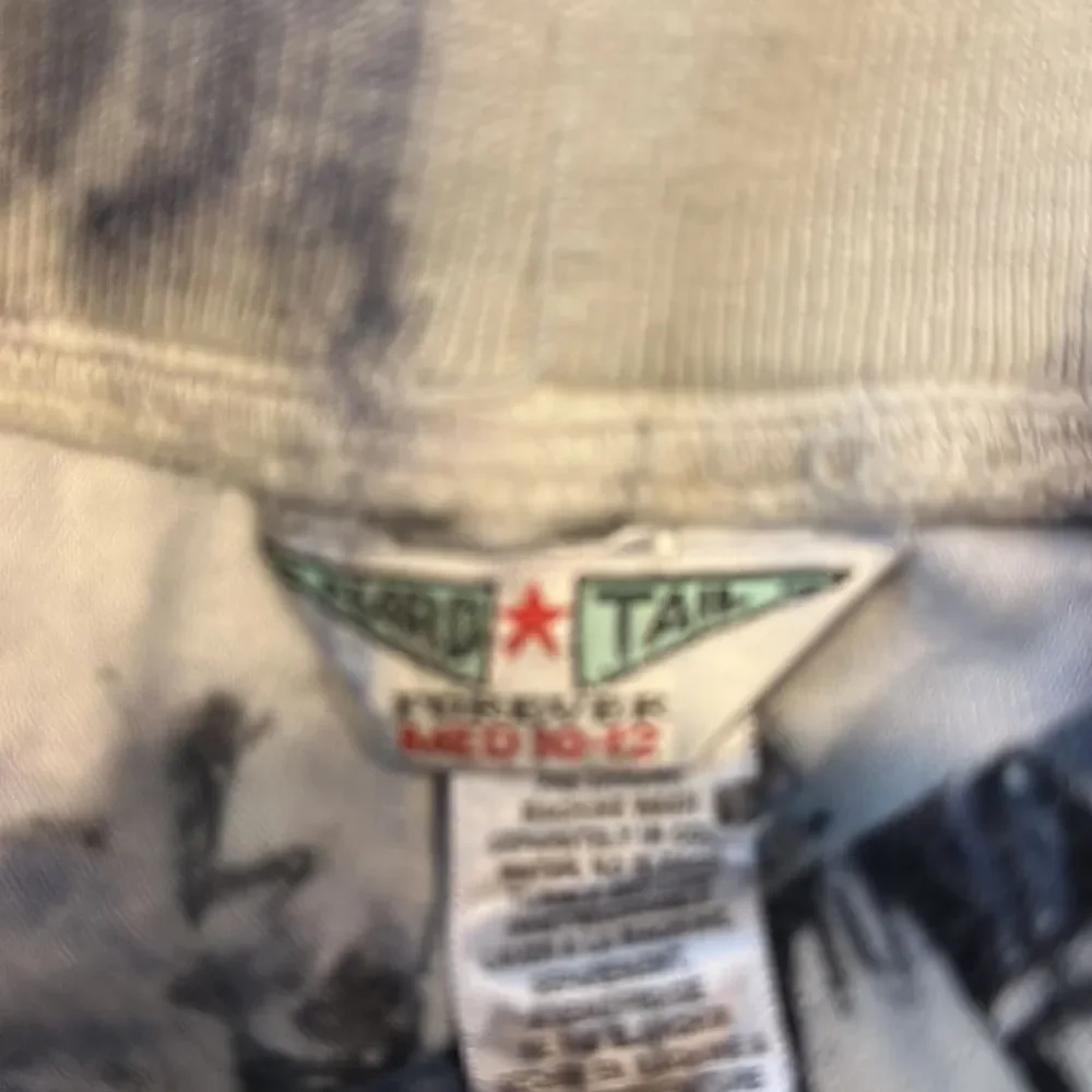 Hard Tail Girls Grey & Black Tie Dye Terry Drawstring Shorts